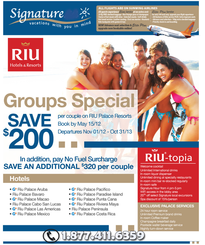 Signature Vacations Group Deals
